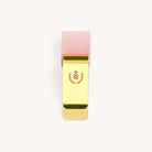 Simplified by Emily Ley | Pen Clip in Blush featuring a brass metal clip with a blush leatherette band.