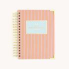 2024-2025 Academic Year Daily Simplified Planner by Emily Ley featuring the Cabana Pinstripe cover design with gold foil details.