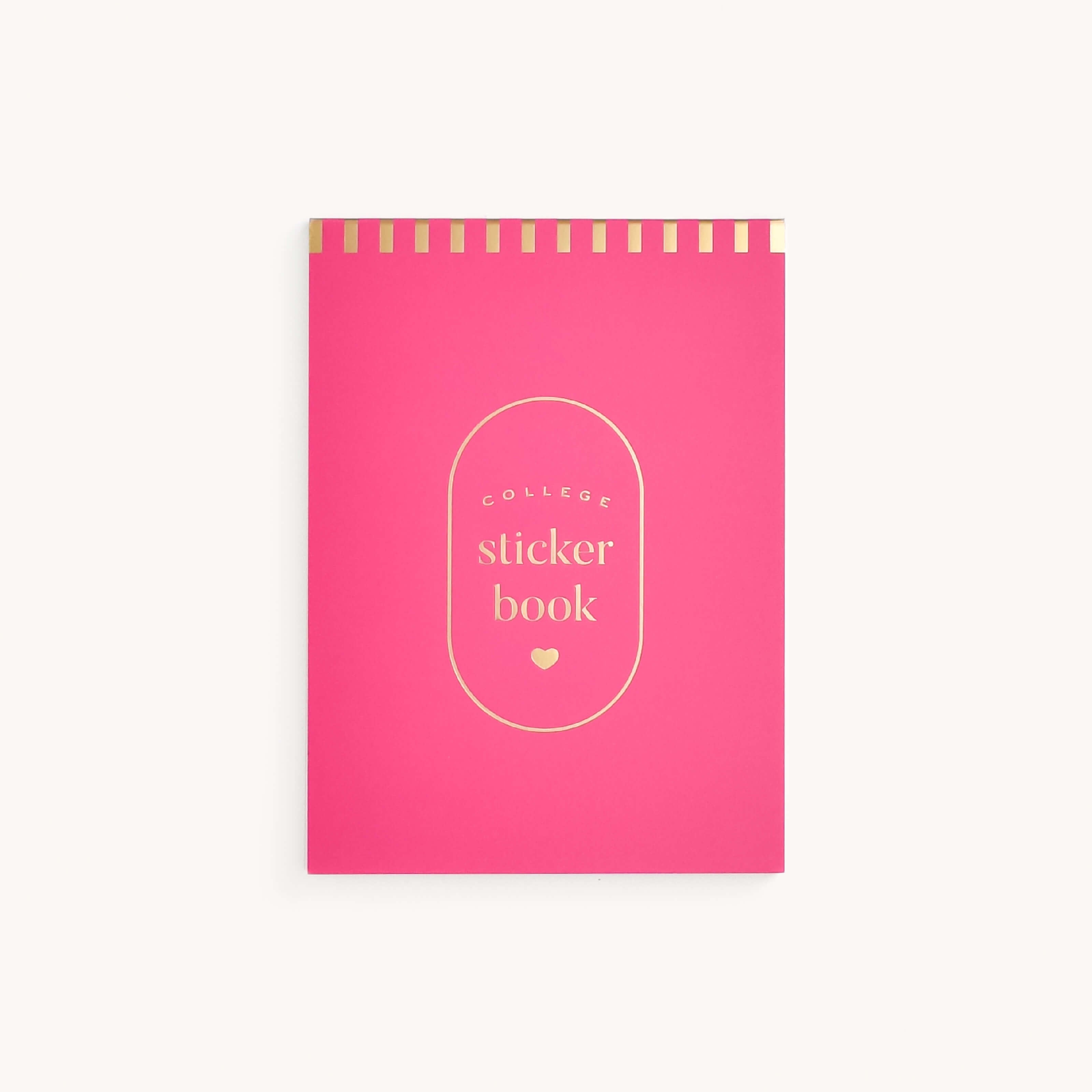 Simplified by Emily Ley | College Sticker Book featuring a soft-touch, thick paper cover with gold foil details. 