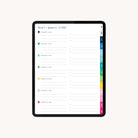 Weekly planning pages in the 2025 Digital Simplified Planner with sections for daily tasks, appointments, and priorities, designed for efficient digital organization.