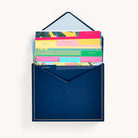 The Simplified Boxed Card Set includes a dark blue envelope displaying colorful tabbed cards labeled Thank You, Holiday, Sympathy, Everyday, Congratulations, and Birthday. With elegant designs, each card is ideal for various occasions and is neatly organized for partial visibility.