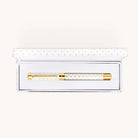 Simplified by Emily Ley | Gold metal pen in Gold Dot design nested in a matching keepsake box. 