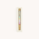 Simplified by Emily Ley | Mechanical Pencil in Happy Stripe design nested in ivory box with clear view window. 