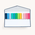 Open case of the Simplified Sticky Flag Set, showcasing 12 color-coded flags.