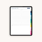 Daily planning page in the 2024-2025 Digital Simplified Planner offering ample space for hourly scheduling, to-do lists, and notes, enhancing productivity for digital planners.