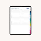 Daily planning page in the 2025 Digital Simplified Planner offering ample space for hourly scheduling, to-do lists, and notes, enhancing productivity for digital planners.