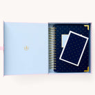 2024-2025 Academic Year Daily Simplified Planner by Emily Ley in the Dainty Dot cover design, placed inside a light blue and green keepsake box with gold foil detailing. Includes a matching art print for added inspiration. Perfect for organization, time management, and productivity. 