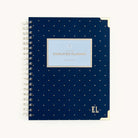 Classic Monogram Vinyl Sticker applied to a Dainty Dot Simplified Planner cover. 