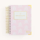 Modern Monogram Vinyl Sticker applied to a Blush Block Simplified Planner cover. 