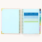 Colorful sticker sheet included in the inner pocket with the 2024-2025 Academic Year Daily Simplified Planner by Emily Ley in the Cabana Pinstripe cover design for customization. 