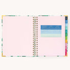 Colorful sticker sheet included in the inner pocket with the 2025 Calendar Year Weekly Simplified Planner by Emily Ley in the Savannah Blooms cover design for customization. 