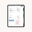 Daily planning page mocked up with grocery list in the 2025 Digital Simplified Planner offering ample space for hourly scheduling, to-do lists, and notes, enhancing productivity for digital planners.