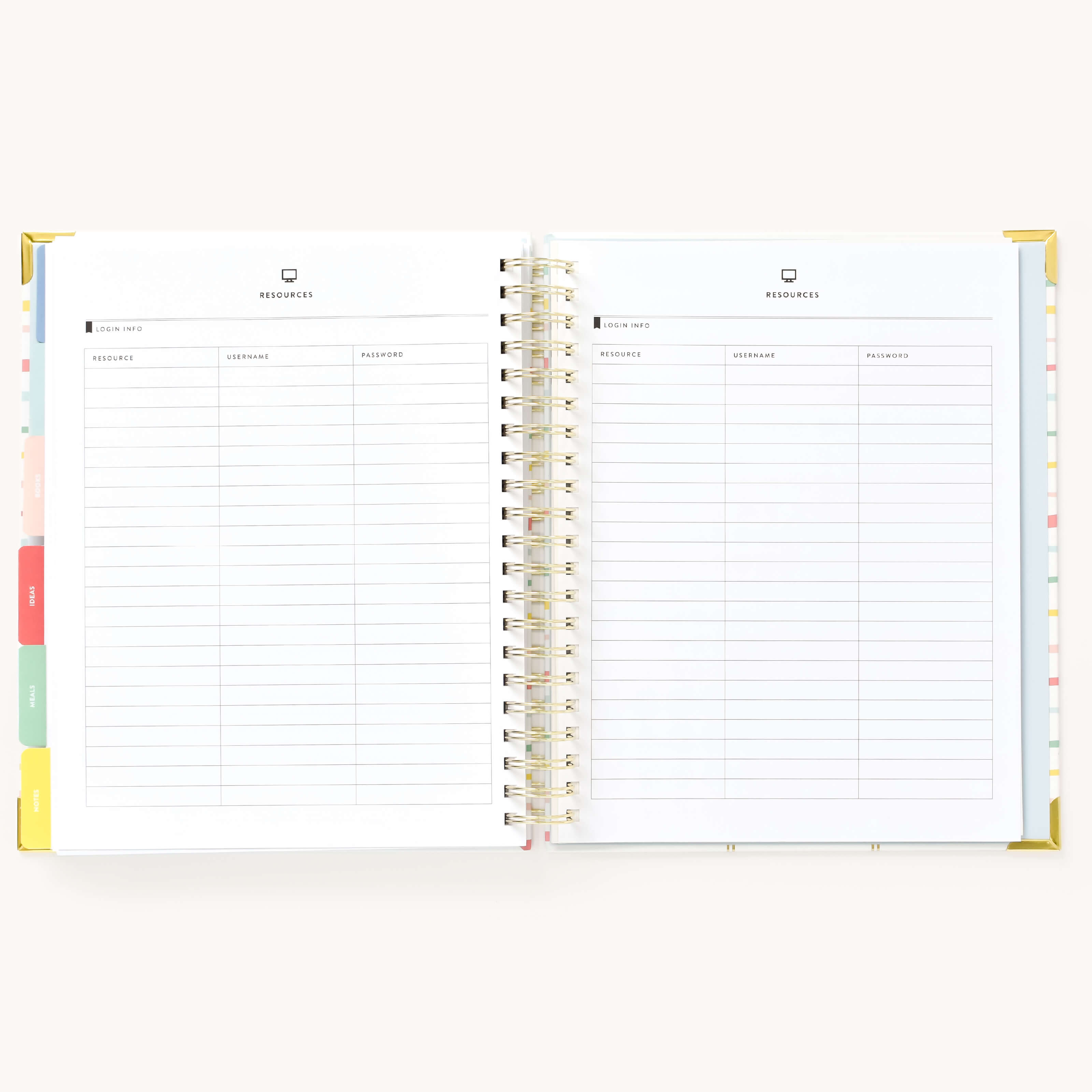 Resources page in the Simplified Homeschool Planner