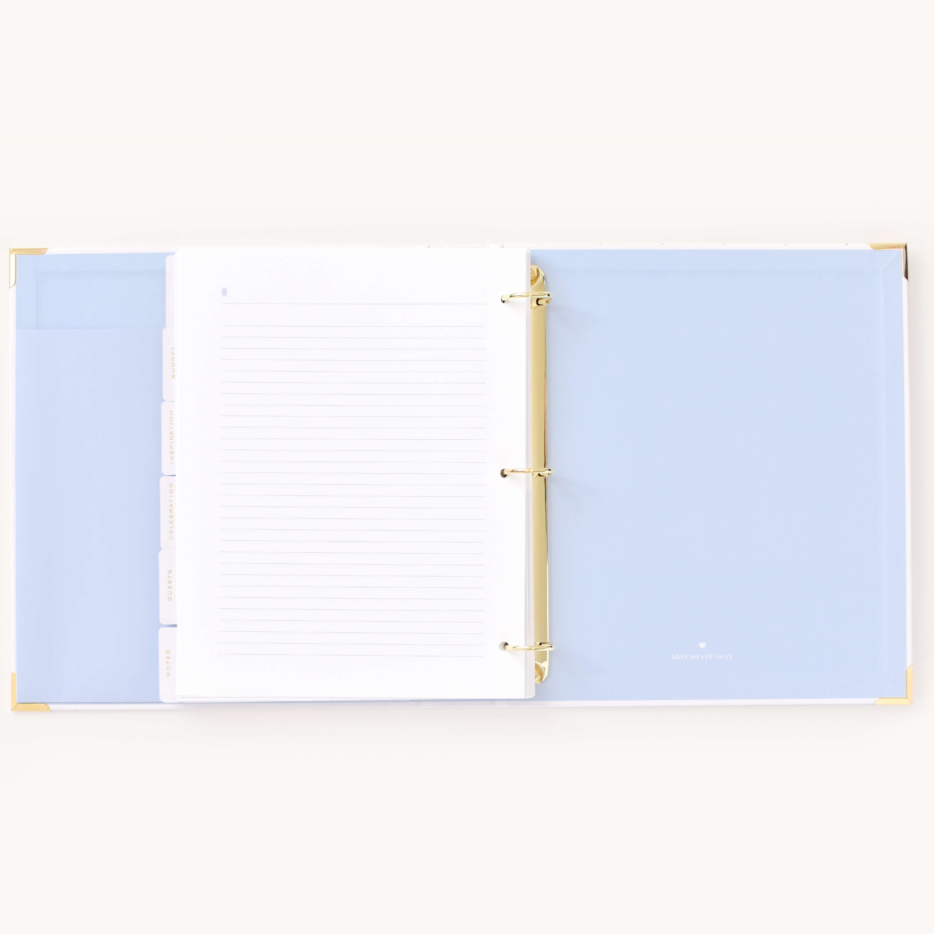 Lined notes pages for additional planning and thoughts in the Simplified Wedding Planner.