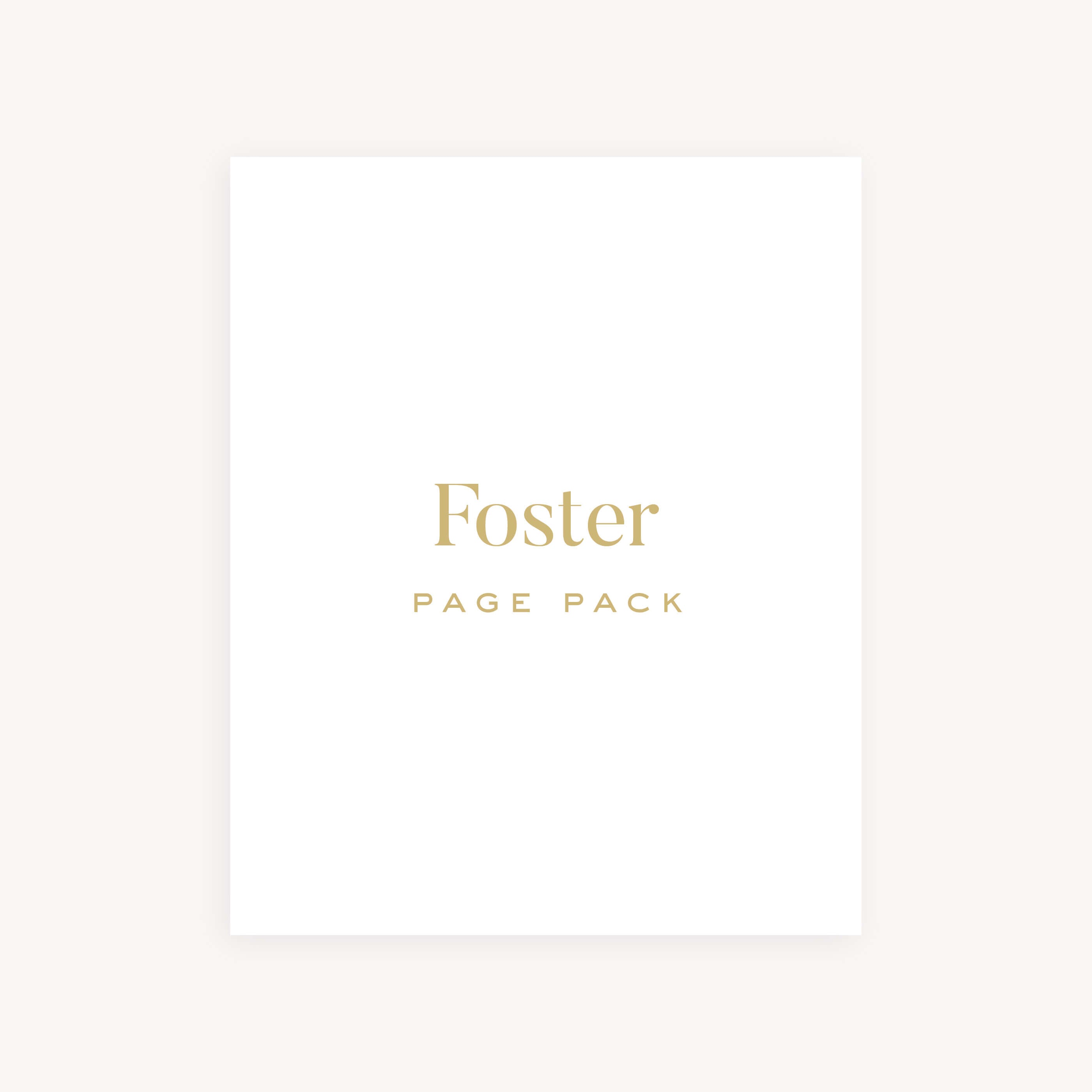 Simplified Foster Care Page Pack cover featuring a thoughtfully designed set of baby book pages tailored for documenting foster care journeys.