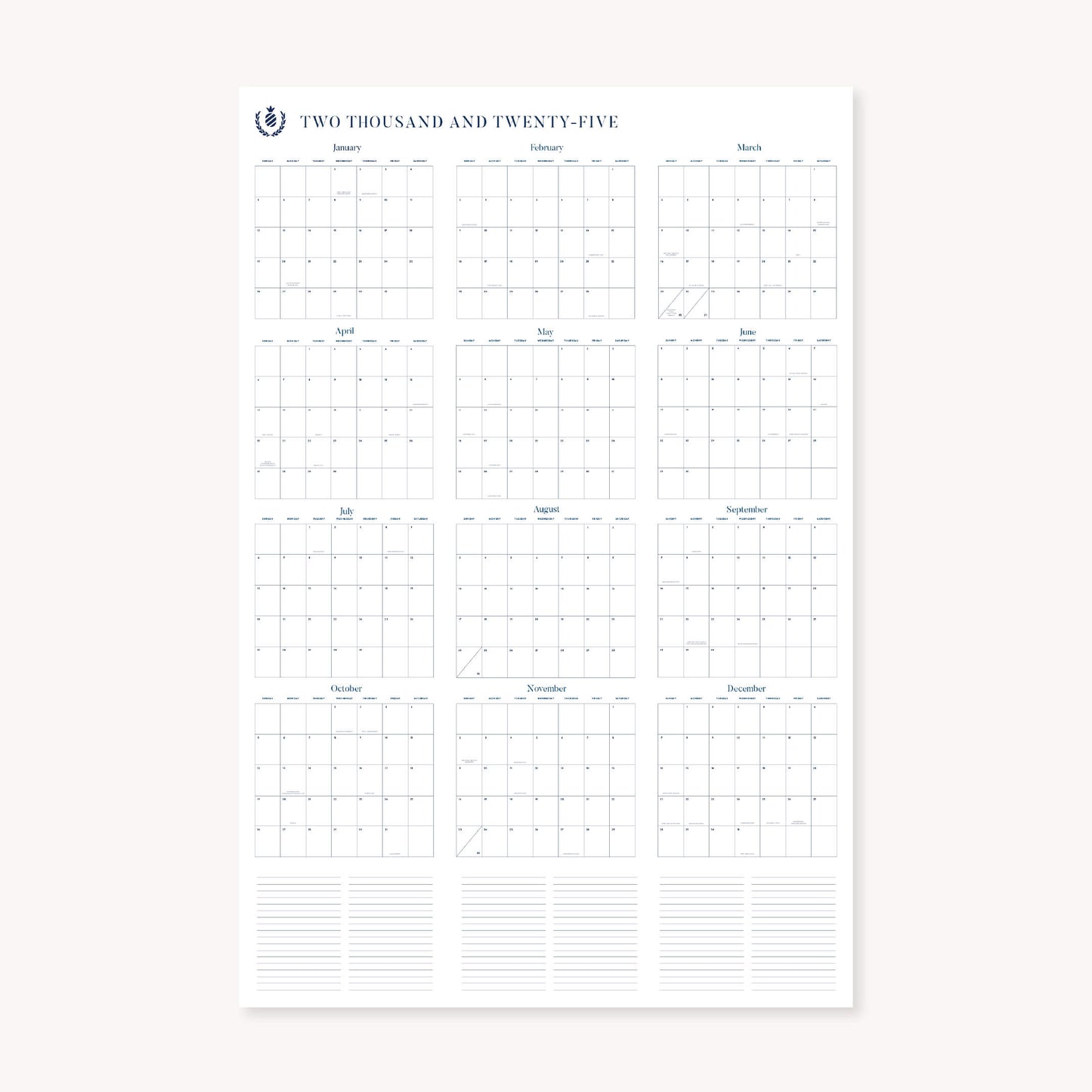 Dapperdesk Vertical Calendar