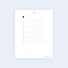 The Daily Simplified Planner Sample Page by Simplified features a minimalist design with a vertical timeline from 5 AM to 9 PM on the left, lines for tasks or notes on the right, and a notes section at the bottom, all accented in blue.