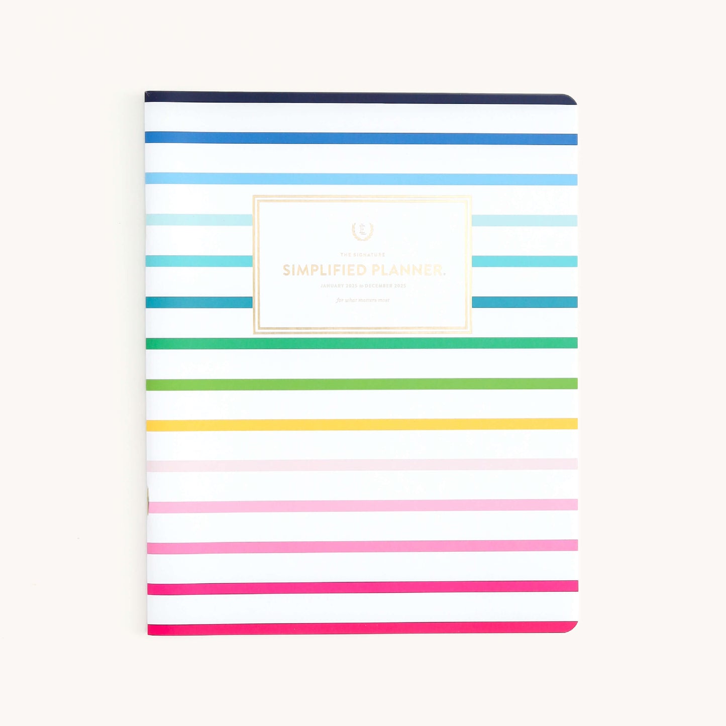 Happy Stripe Calendar Monthly Planner Cover