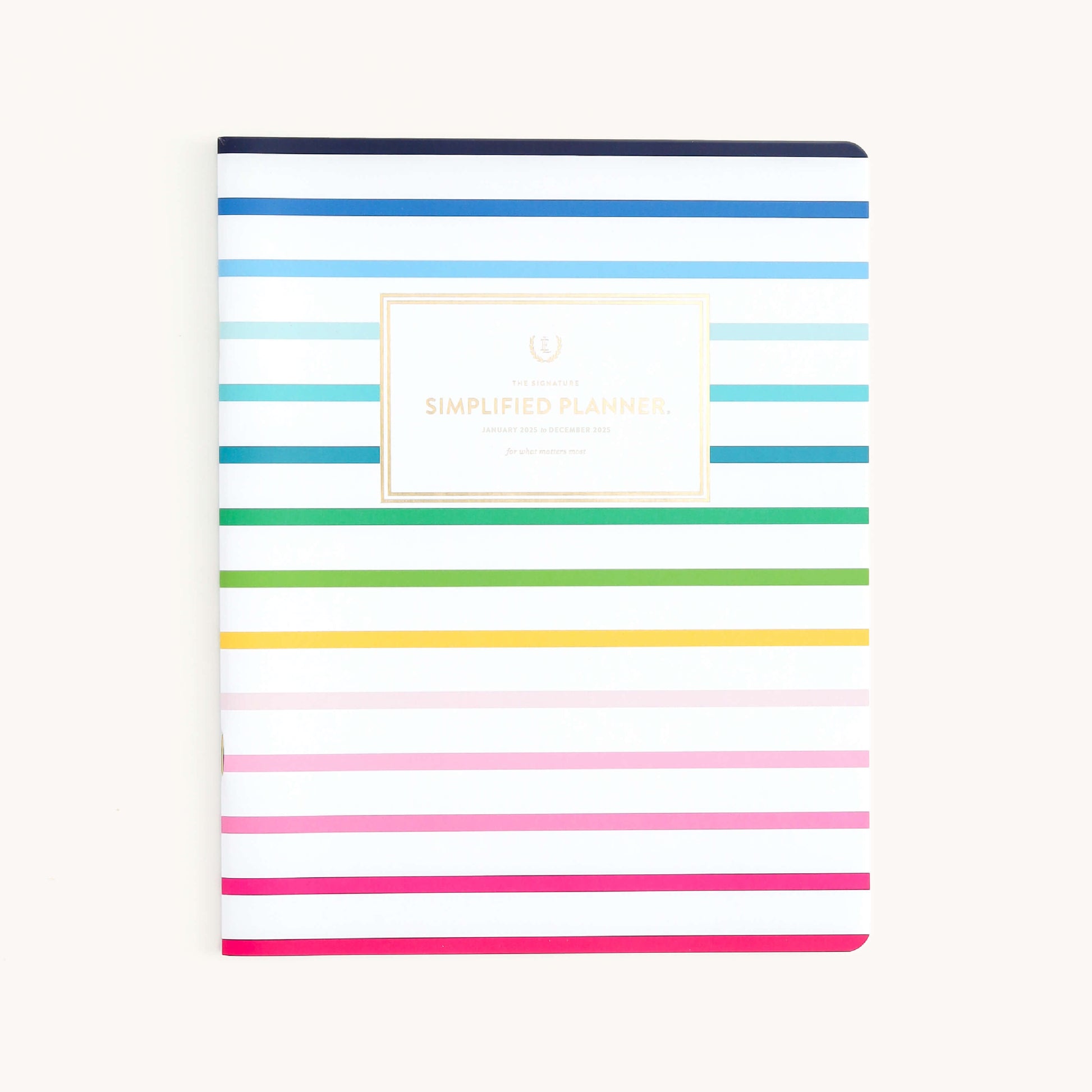 Happy Stripe Calendar Monthly Planner Cover