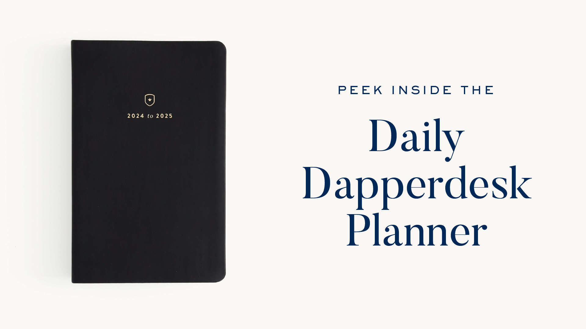 2024-2025 Daily Dapperdesk Planner by Emily Ley | Black Tie Edition. This video showcases the planner’s cover, bookbound binding, minimalist Daily layout, and premium paper—designed for organization, productivity, and goal setting.