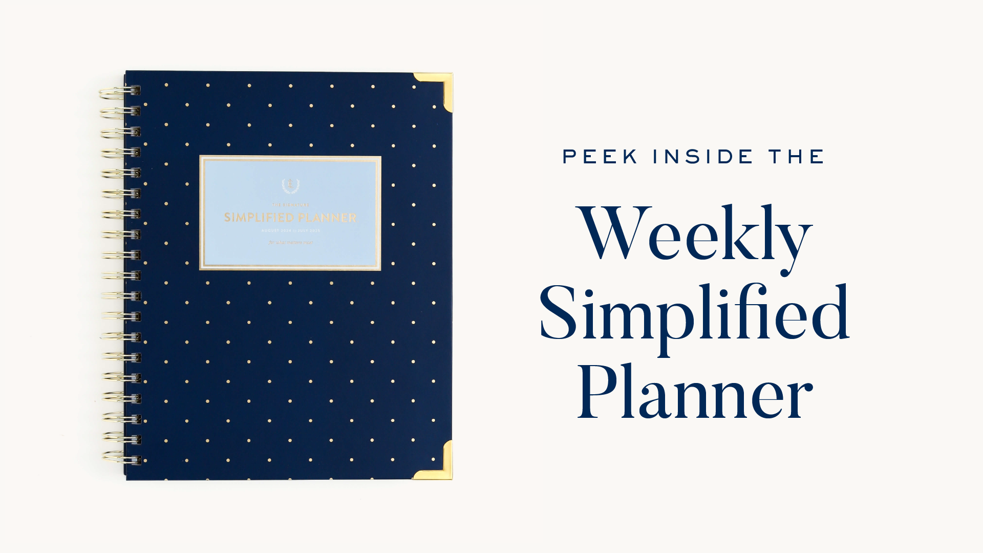 2024-2025 Weekly Simplified Planner by Emily Ley | Beaufort Birdies Edition. This video showcases the planner’s floral cover, spiral binding, minimalist weekly layout, and premium paper—designed for organization, productivity, and goal setting.