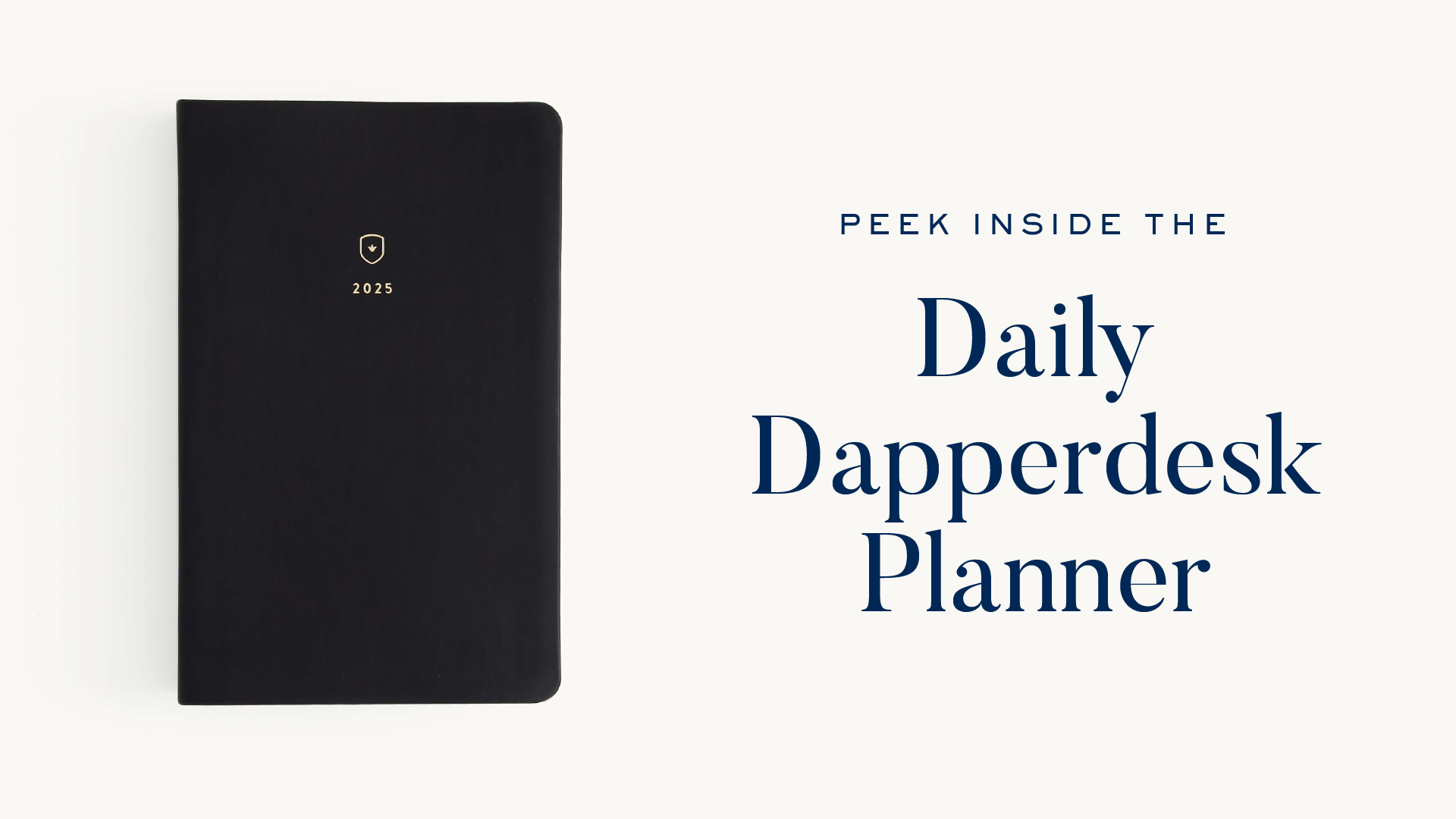 2025 Daily Dapperdesk Planner by Emily Ley | Black Tie Edition. This video showcases the planner’s cover, bookbound binding, minimalist Daily layout, and premium paper—designed for organization, productivity, and goal setting.