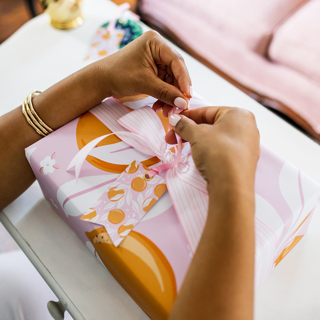 Gift Wrap Sheets, Blush Oranges – Simplified® by Emily Ley
